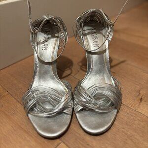 Silver stilettos by Ralph Lauren